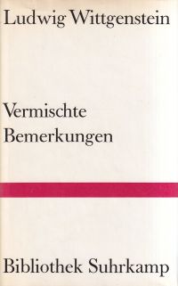 Wittgenstein, Vermischte Bemerkungen. (Umschlag)