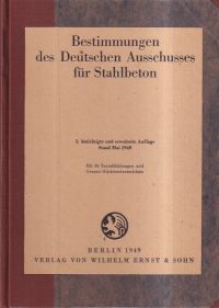 Bestimmungen / des Deutschen Ausschusses für Stahlbeton. (Umschlag)