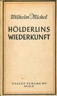 Michel, Hölderlins Wiederkunft. (Umschlag)