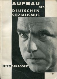 Strasser, Aufbau des deutschen Sozialismus. (Umschlag)