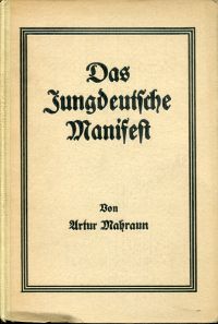 Mahraun, Das jungdeutsche Manifest. (Umschlag)