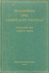 Huber, Philosophie und christliche Existenz. (Umschlag)