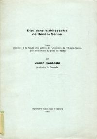 Rwabashi, Dieu dans la philosophie de René le Senne. (Umschlag)