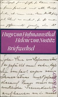 Hofmannsthal, Briefwechsel. (Umschlag)