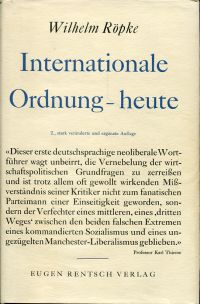 Röpke, Internationale Ordnung - heute. (Umschlag)
