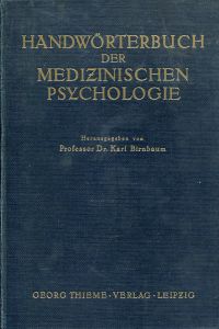 Birnbaum, Handwörterbuch der medizinischen Psychologie. (Umschlag)