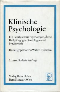 Schraml, Klinische Psychologie. (Umschlag)