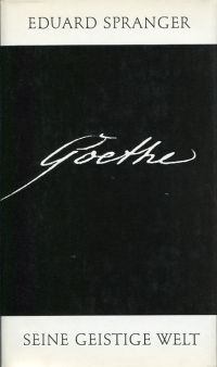 Spranger, Goethe. (Umschlag)