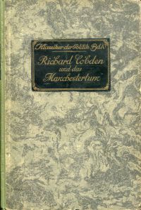 Brinkmann, Richard Cobden und das Manchestertum. (Umschlag)