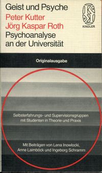Kutter, Psychoanalyse an der Unviersität. (Umschlag)