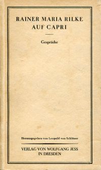 Schlözer, Rainer Maria Rilke auf Capri. (Umschlag)