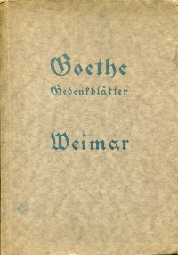 Goethe. (Umschlag)