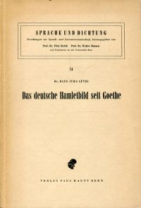 Lüthi, Das deutsche Hamletbild seit Goethe. (Umschlag)