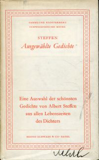 Steffen, Ausgewählte Gedichte. (Umschlag)