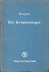Mergen, Die Kriminologie. (Umschlag)