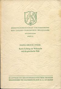 Stier, Roms Aufstieg zur Weltmacht und die griechische Welt. (Umschlag)