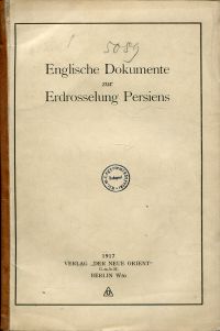 Englische Dokumente zur Erdrosselung Persiens. (Umschlag)