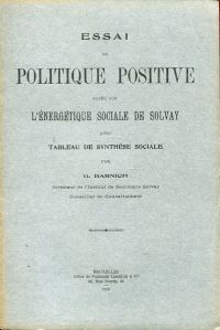Barnich, Essai de politique positive basée sur l'énergétique sociale de Solvay. (Umschlag)