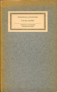 Nietzsche, Von Gut und Böse. (Umschlag)