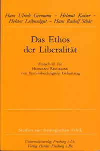 Das Ethos der Liberalität. (Umschlag)