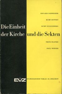Die Einheit der Kirche und die Sekten. (Umschlag)