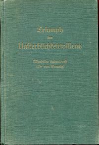 Ludendorff, Triumph des Unsterblichkeitwillens. (Umschlag)