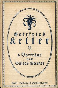 Steiner, Gottfried Keller. (Umschlag)