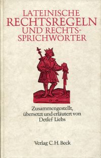 Lateinische Rechtsregeln und Rechtssprichwörter. (Umschlag)