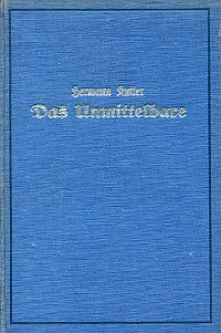 Kutter, Das Unmittelbare. (Umschlag)