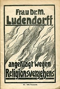 Ludendorff, angeklagt wegen Religionsvergehen. (Umschlag)