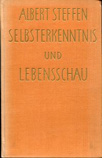 Steffen, Selbsterkenntnis und Lebensschau. (Umschlag)