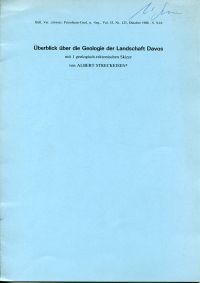 Streckeisen, Überblick über die Geologie der Landschaft Davos. (Umschlag)
