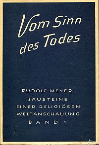 Meyer, Vom Sinn des Todes und Von der Gemeinschaft mit den Toten. (Umschlag)