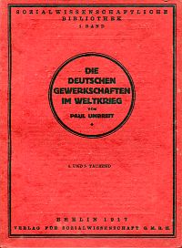 Umbreit, Die deutschen Gewerkschaften im Weltkriege. (Umschlag)