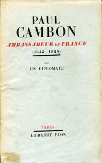 Cambon, Paul Cambon, ambassadeur de France. (Umschlag)