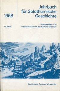 Jahrbuch für Solothurnische Geschichte; 41. Band/1968. (Umschlag)