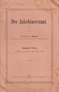 Mülinen, Der Jakobinerstaat. (Umschlag)