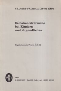 Haffter, Selbstmordversuche bei Kindern und Jugendlichen. (Umschlag)