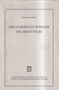 Oehler, Der unbewegte Beweger des Aristoteles. (Umschlag)