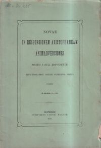 Oeri, Novae in responsionem Aristophaneam animadversiones. (Umschlag)