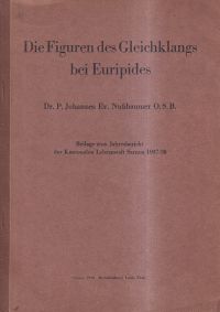 Nussbaumer, Die Figuren des Gleichklangs bei Euripides. (Umschlag)